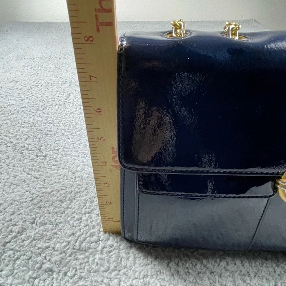 Tory Burch handbags cross body shoulder Gemini Link Patent Leather Golden Chain - Picture 12 of 16